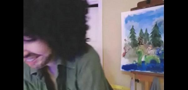  Teen Girl webcam Bob Ross Cosplay